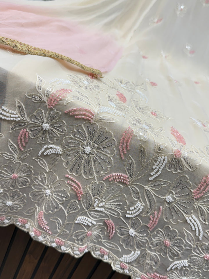Glass organza Handwork Suits 1970