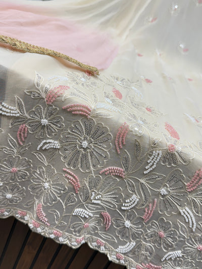 Glass organza Handwork Suits 1970