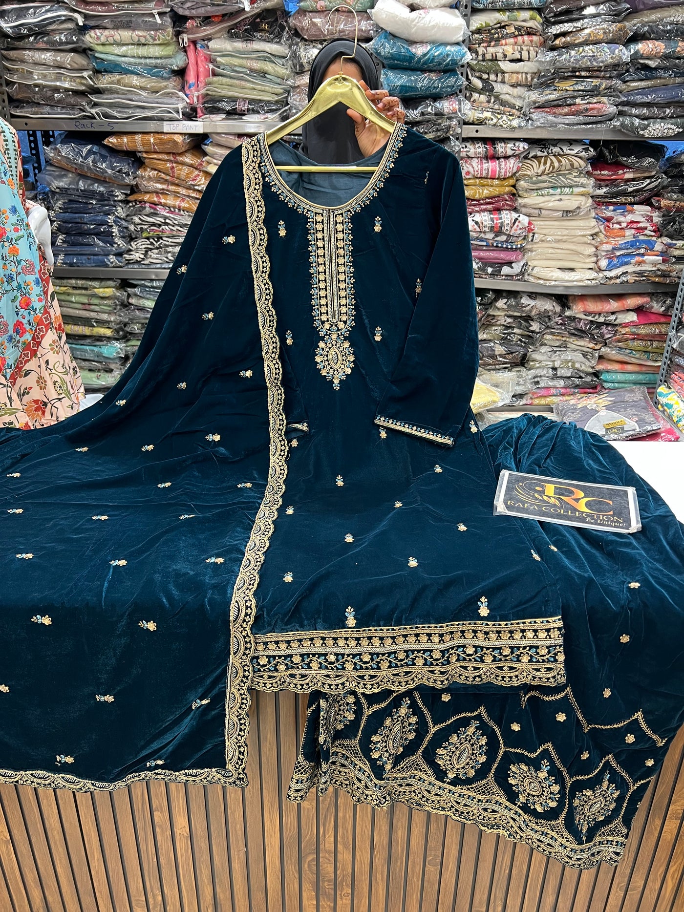 Velvet sharara Suits 586