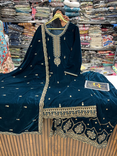 Velvet sharara Suits 586