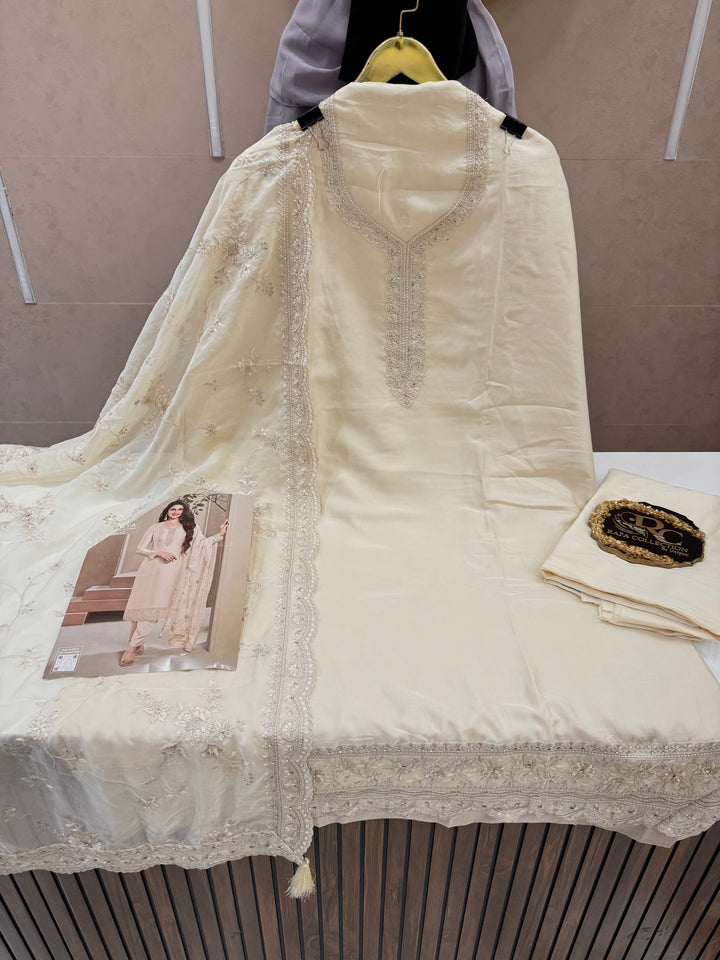 cotton unstitched suits 3131