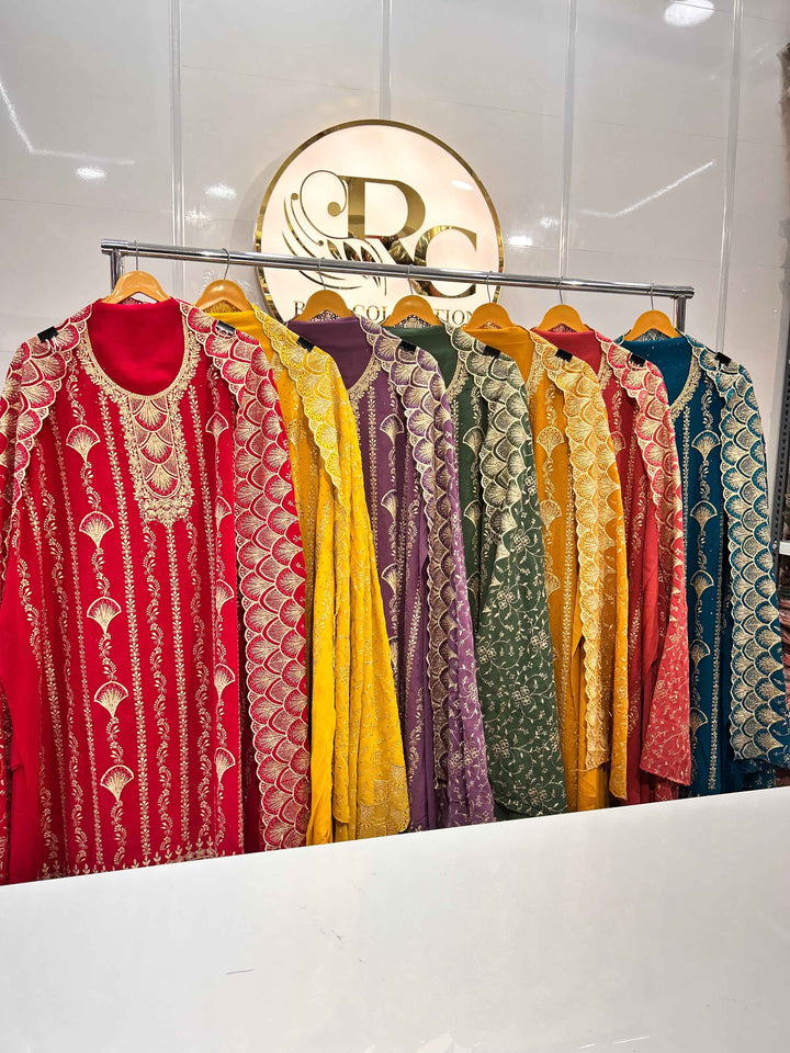 Georgette work suits 2218