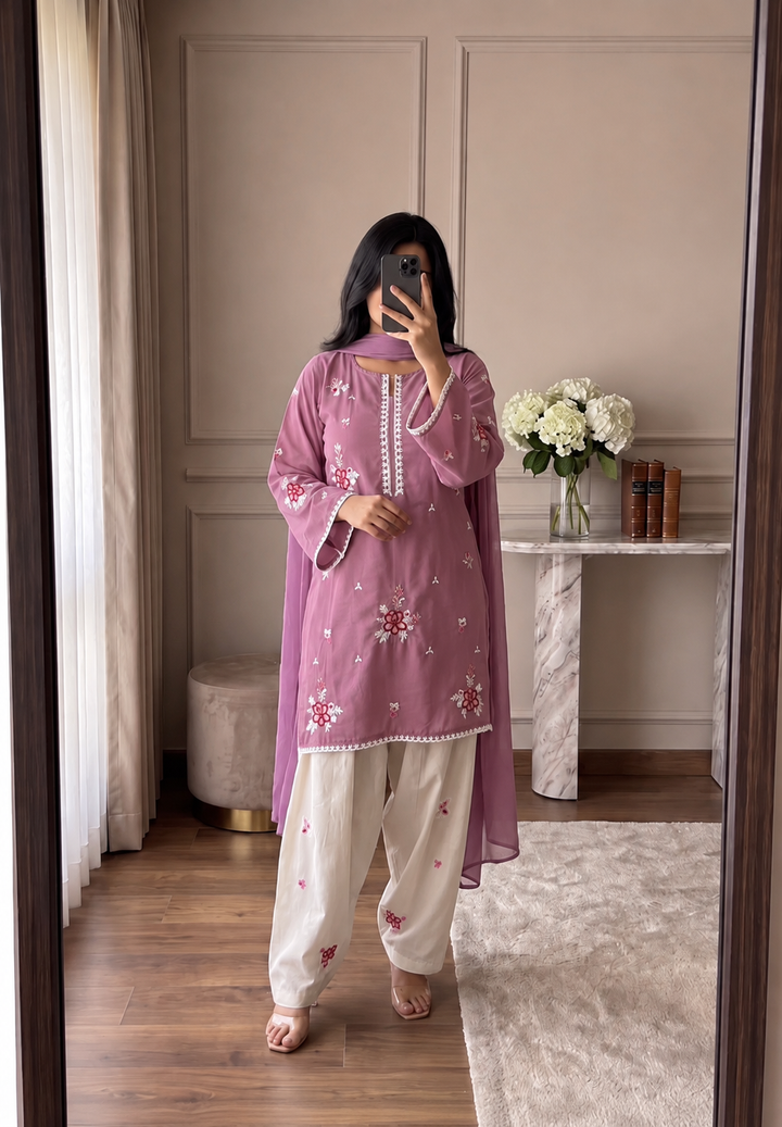 Embroided Farshi Salwar Suits