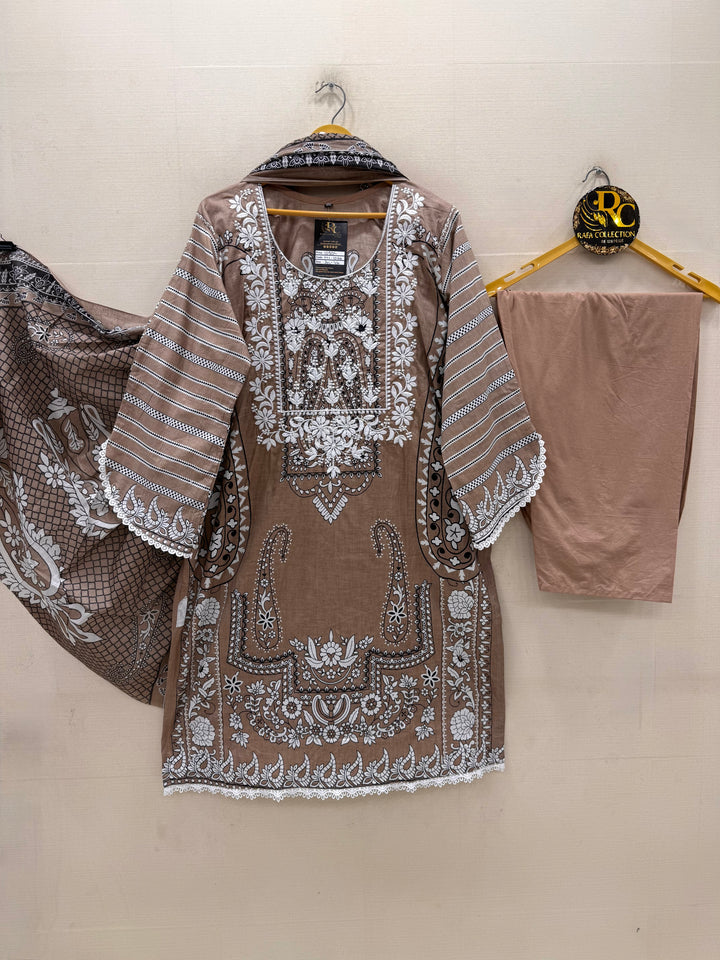 Cotton lakhnawi ready to wear suits