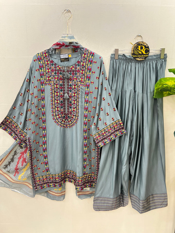 Embroidered afgani Farshi suits 2975
