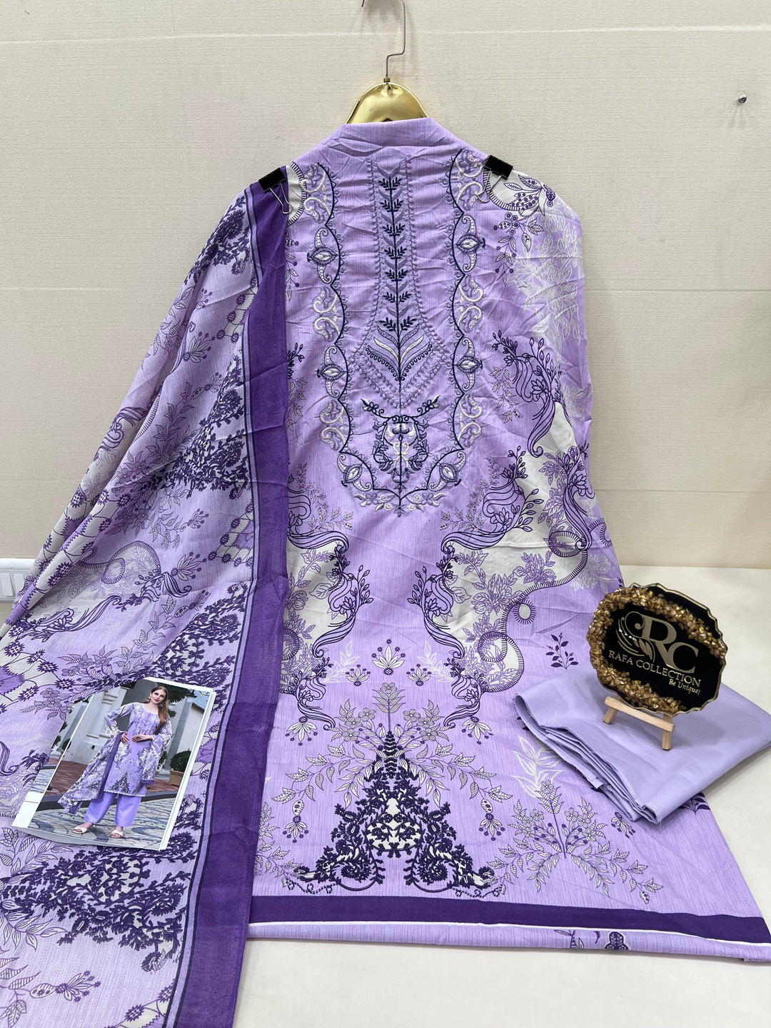 Cotton printed unstitched suits