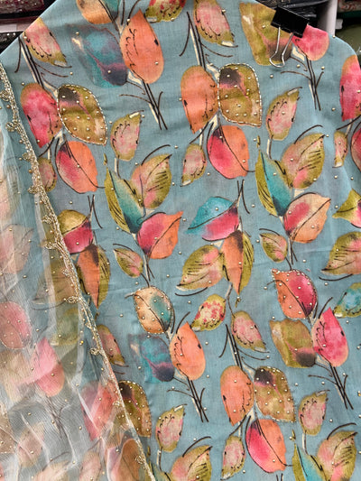 Cotton handwork suits 2133