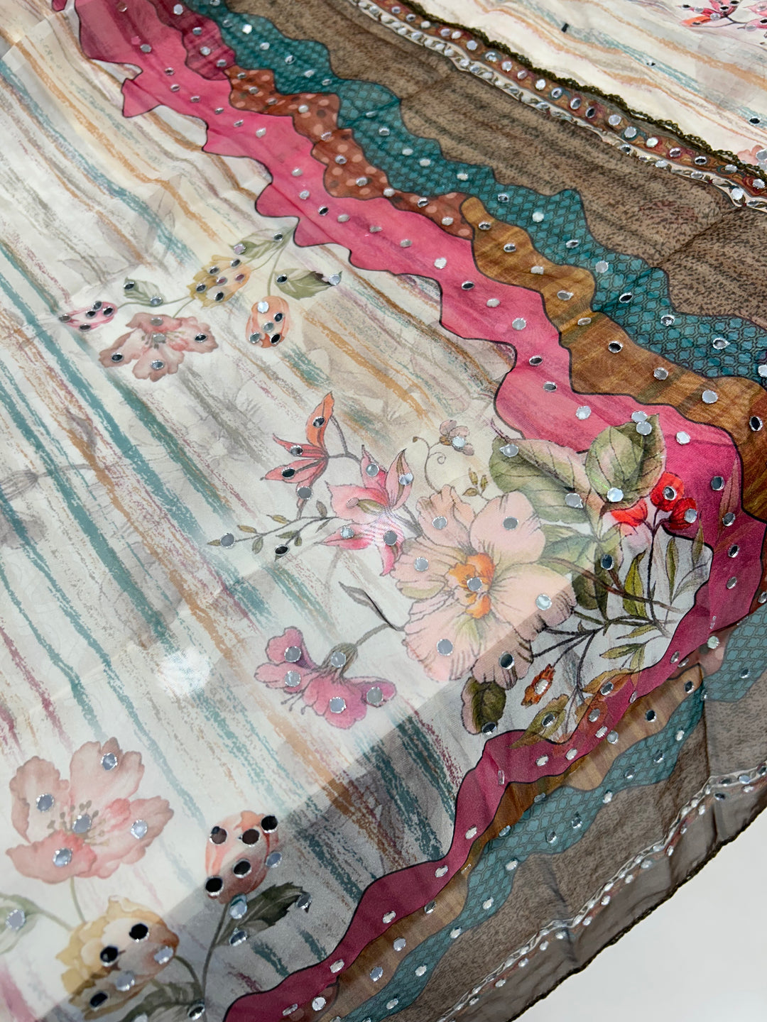 Organza Mirror Work Suit