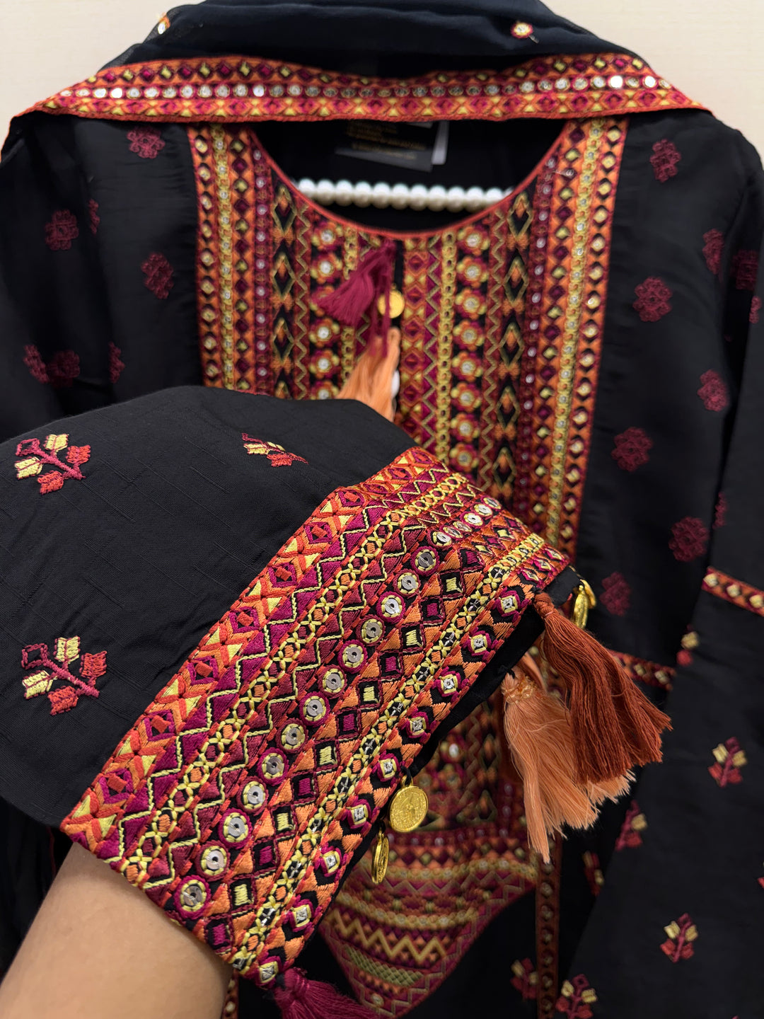 Multi embroidered afgani suits