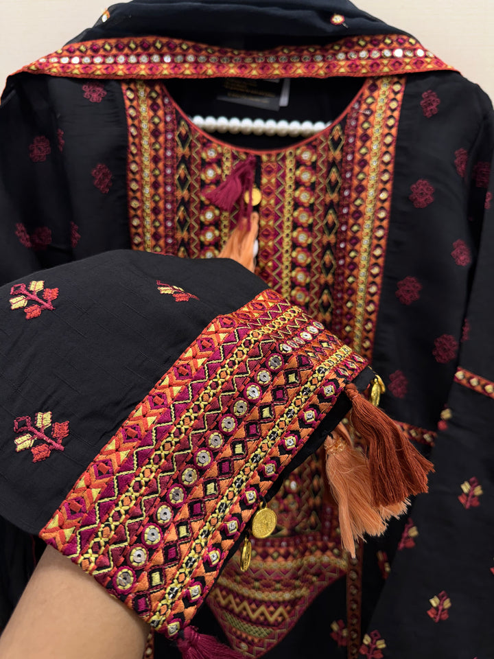 Multi embroidered afgani suits