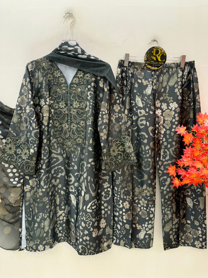 Satin patchwork Suits