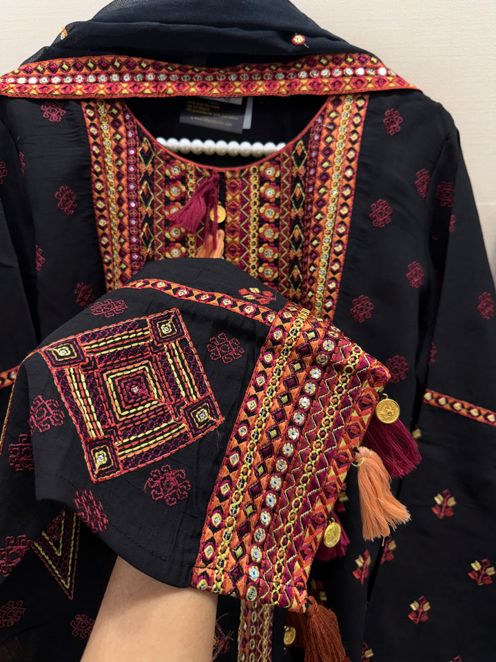 Multi embroidered afgani suits