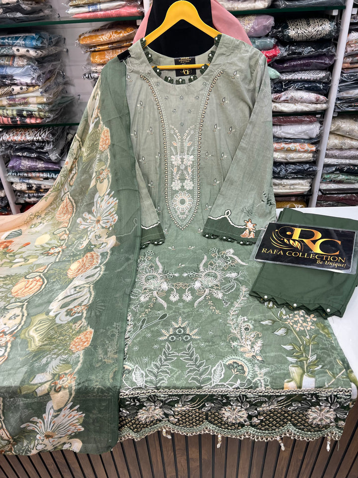 Embroided cotton Suits 2575