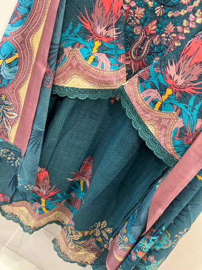 Semi cotton kurti pant suits 2150
