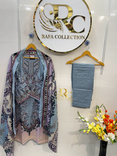 Embroided ready to wear suit 1384