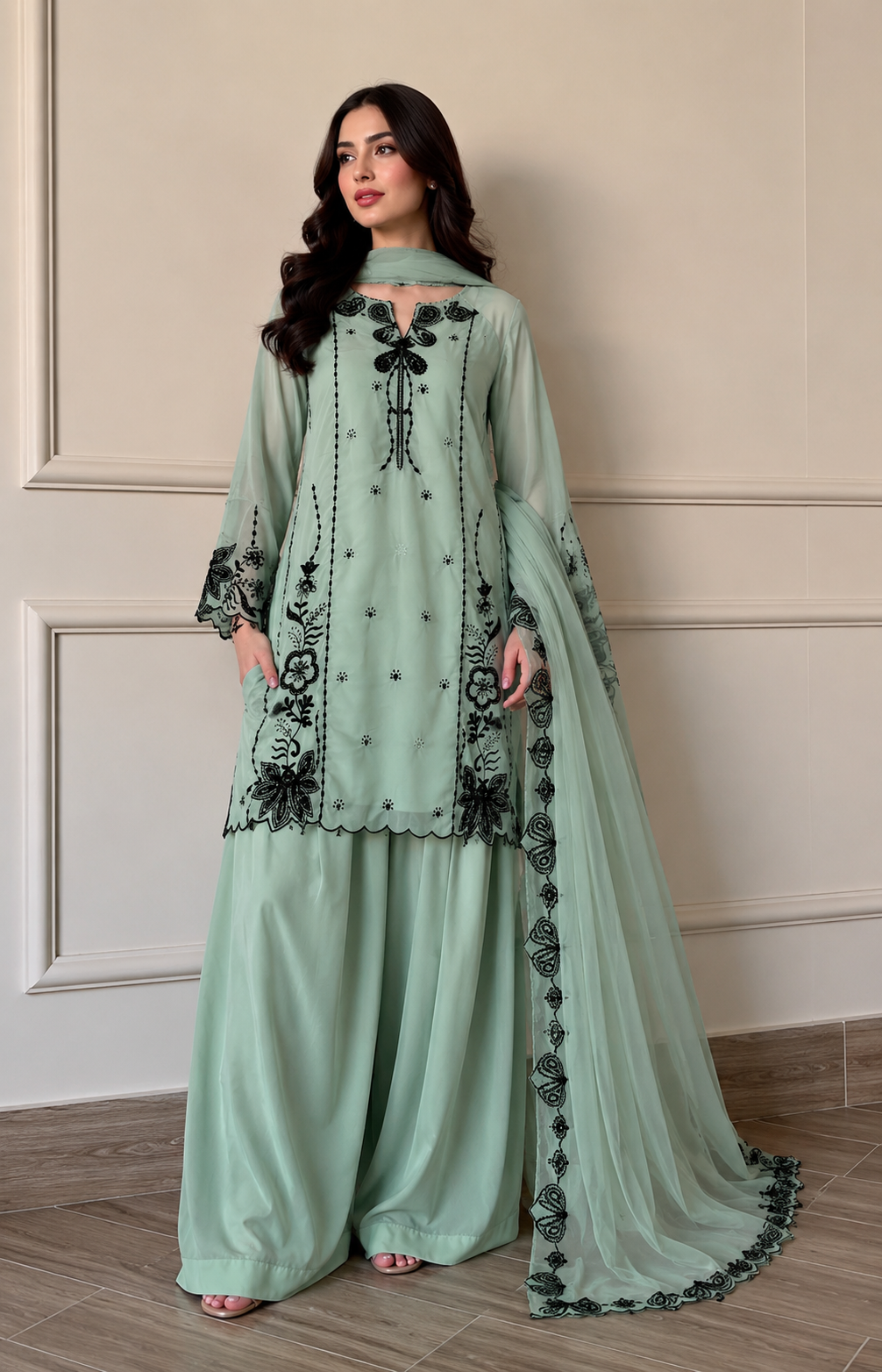 Georgette embroidered suits