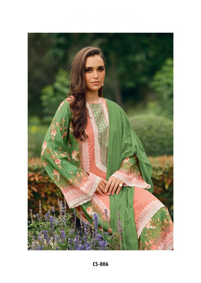 Cross stitch unstitched suit 2225