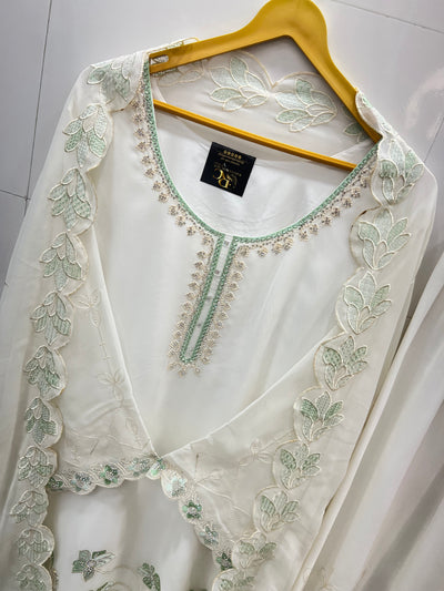 Embroidered  palazzo suits 2820