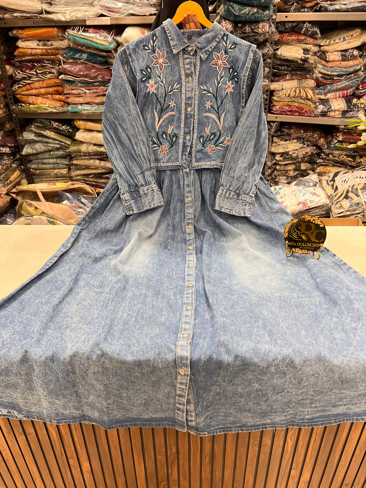 Denim Long gown 2755