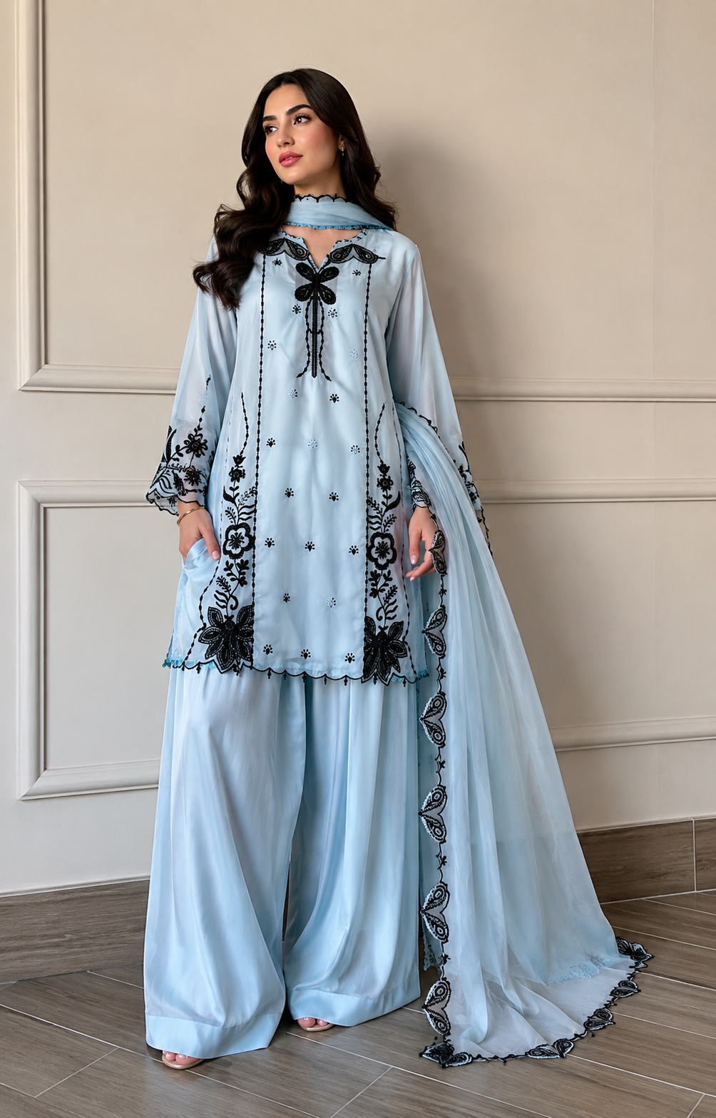Georgette embroidered suits