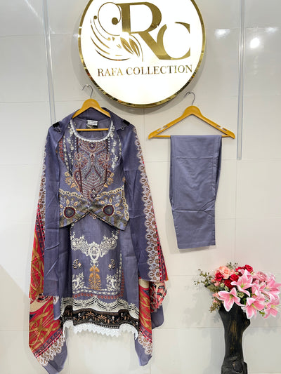 Semi cotton kurti pant sets 2325