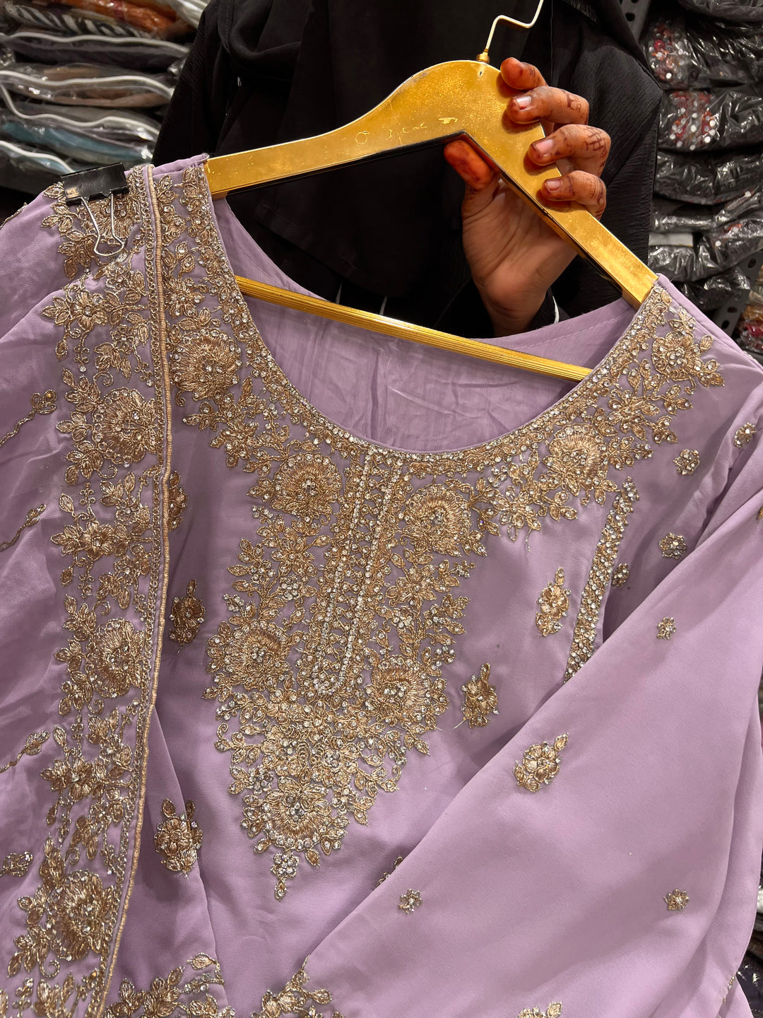 Pakistani tri color Garara suit 2749