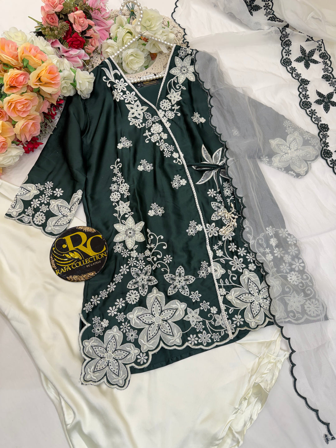 Pakistani angrakha pattern suit