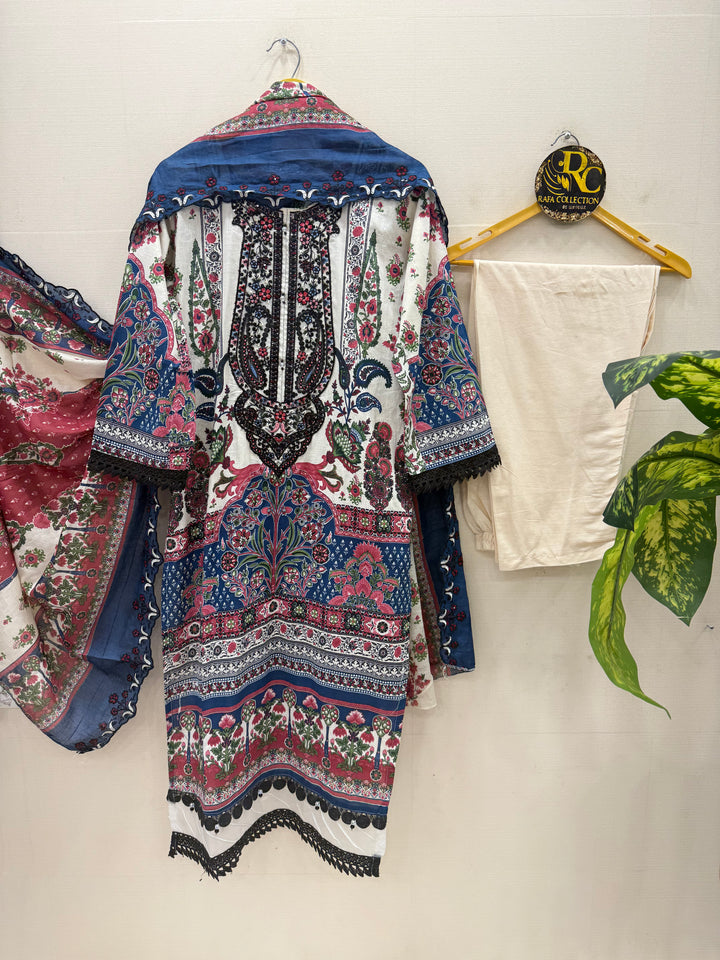 Pakistani cotton embroidered suits