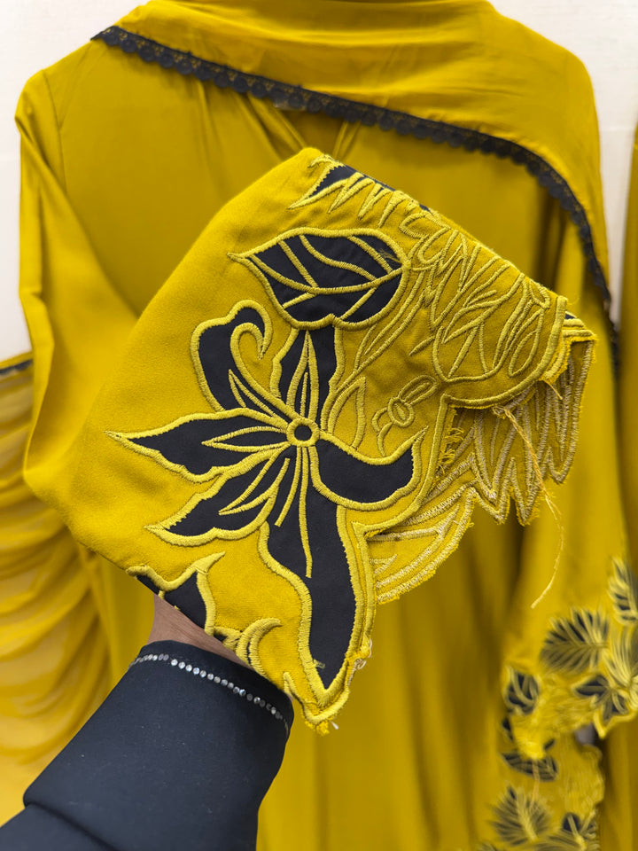 Cutwork embroidered suits