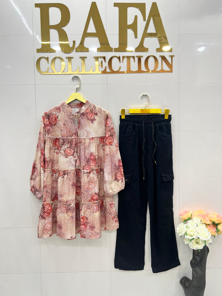 Korean denim cargo Sets