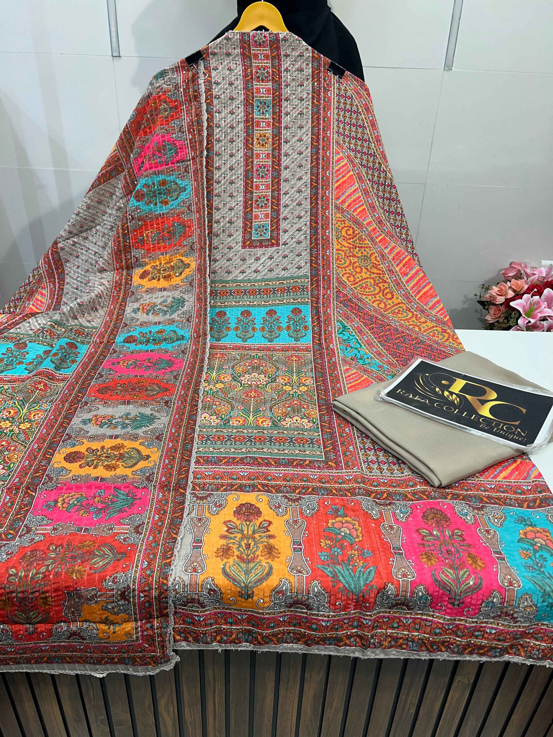 MULTI COLOUR UNSTICH SUIT 2085