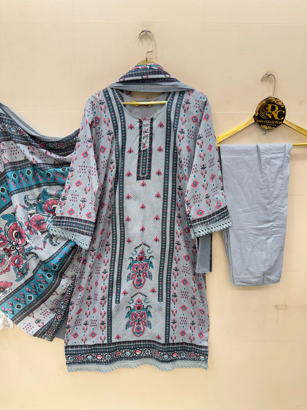 Semi Cotton printed Suits