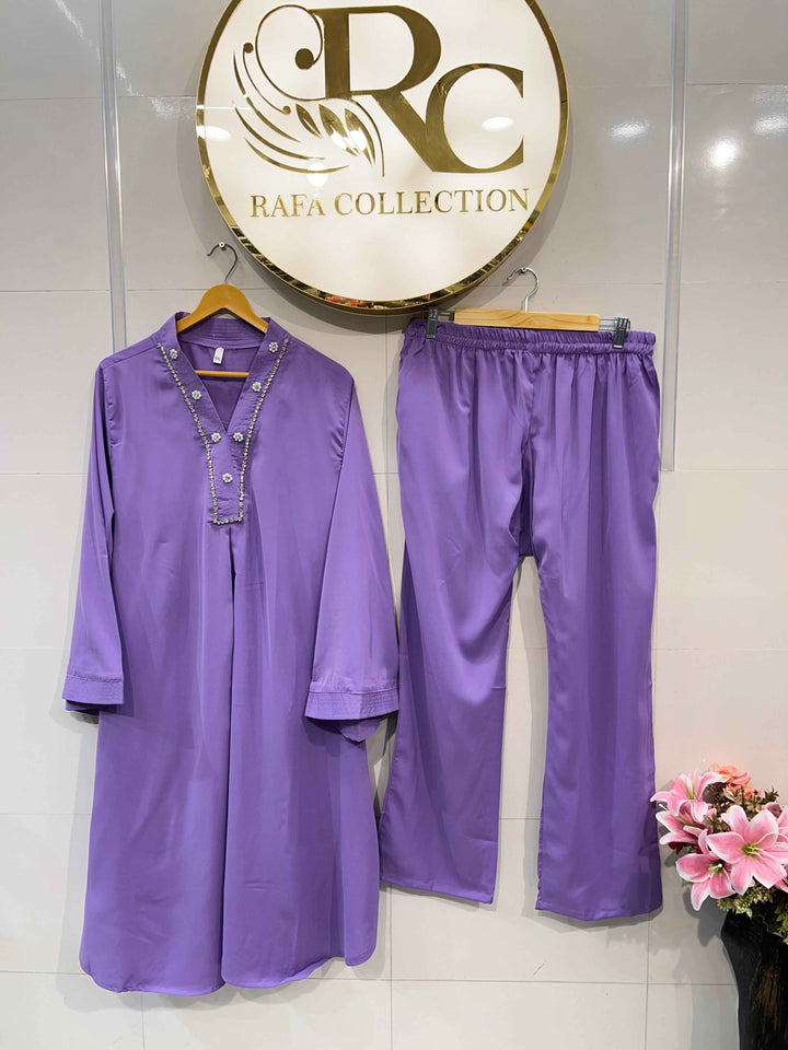 Imported satin co-ord set 2180