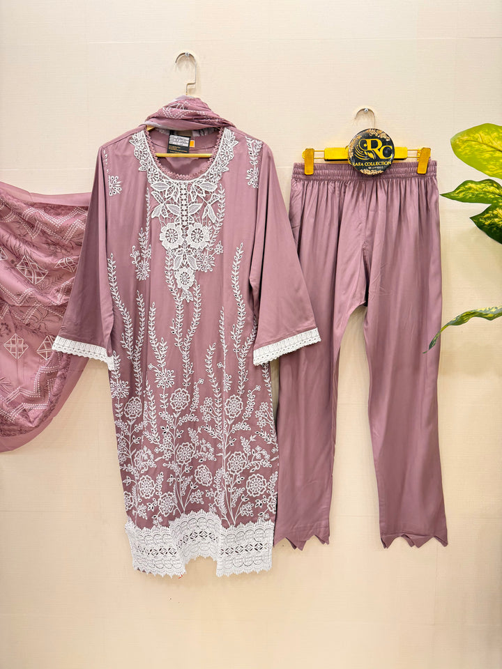 Cutwork Pakistani embroidered suits