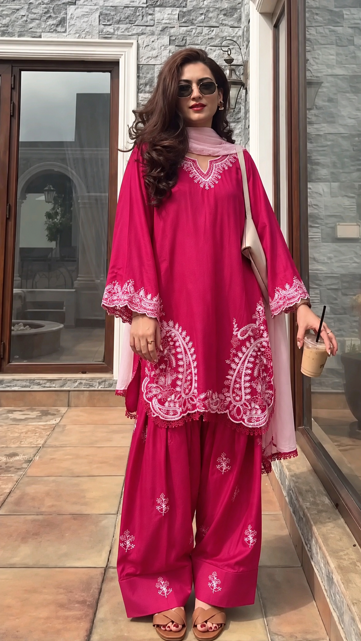 Embroidered Farshi Salwar Suits