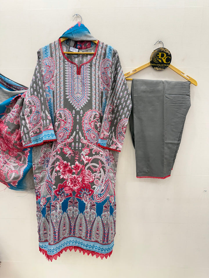 Cotton printed suits 8005