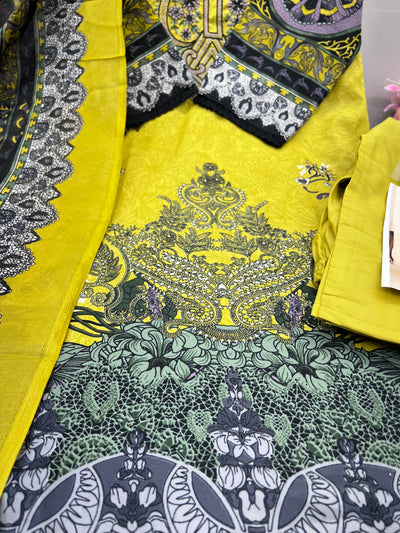 Semi Cotton embroided suits 2115