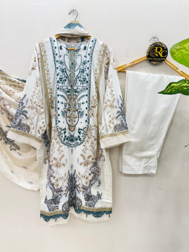 Cotton Pearl Work Suit for Women
 7011