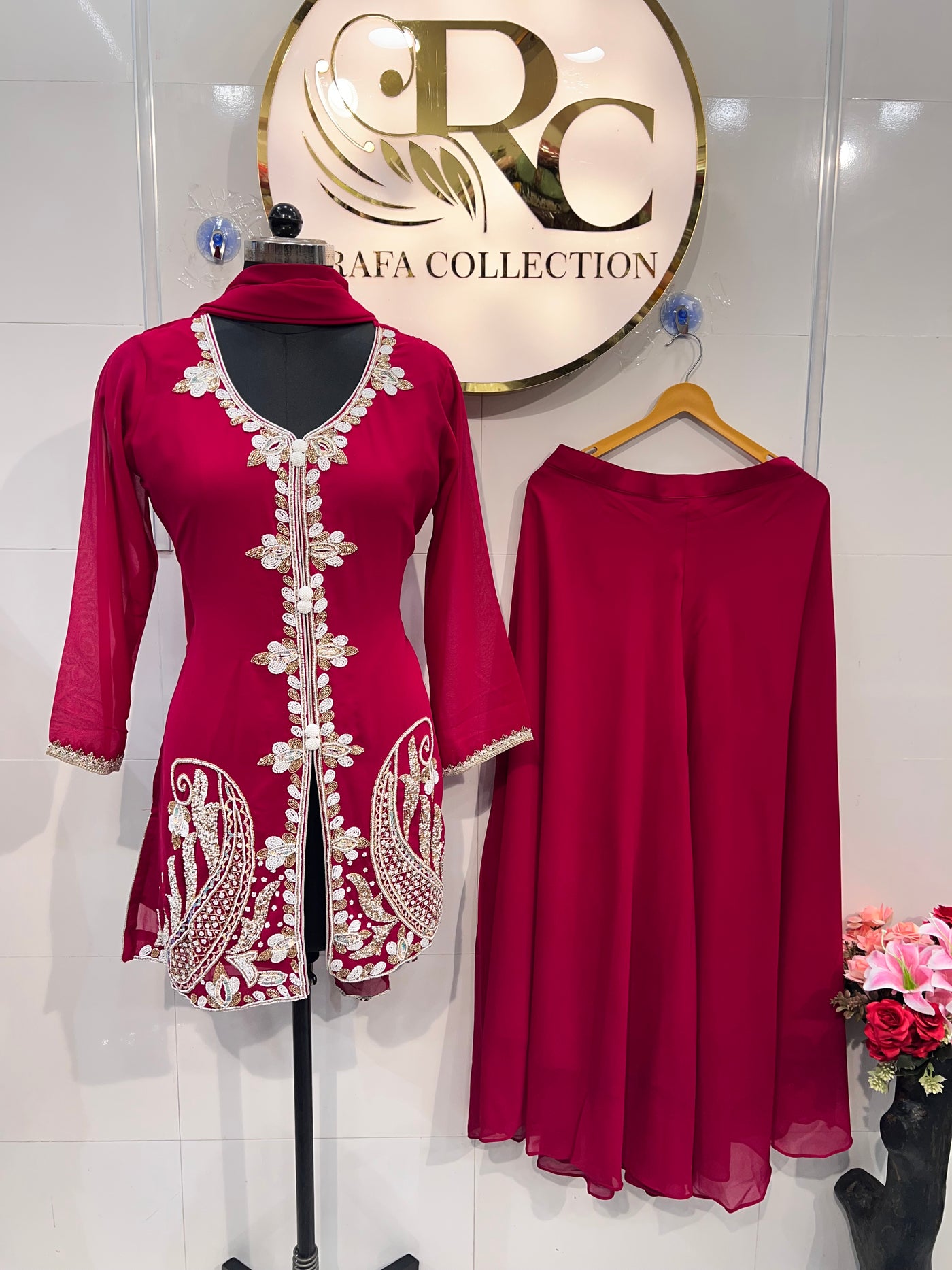 Georgette Plazzo Suit✨1644