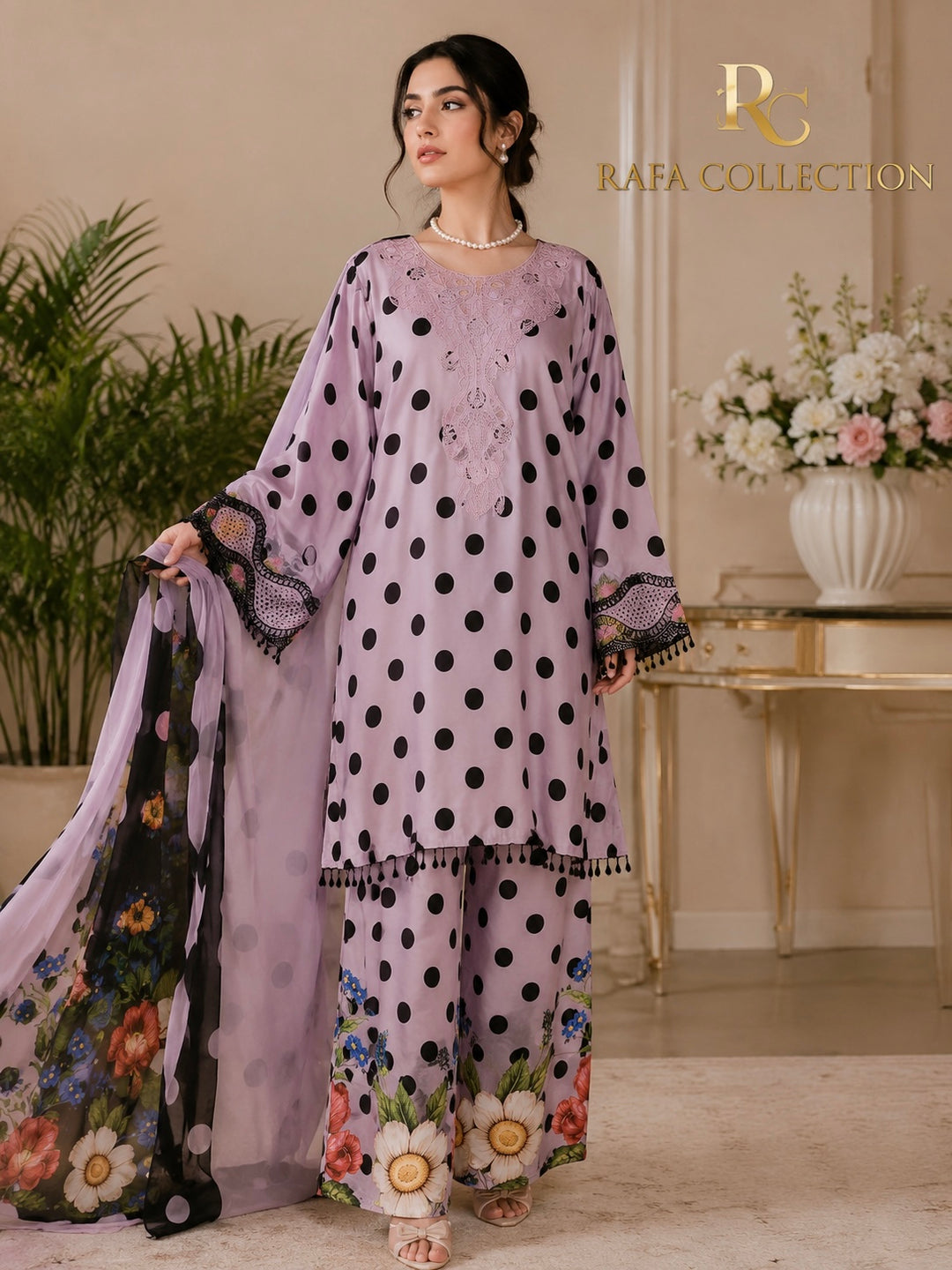 Polka dot suits