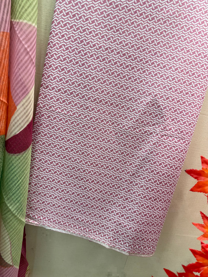Semi Cotton Unstitched Suits