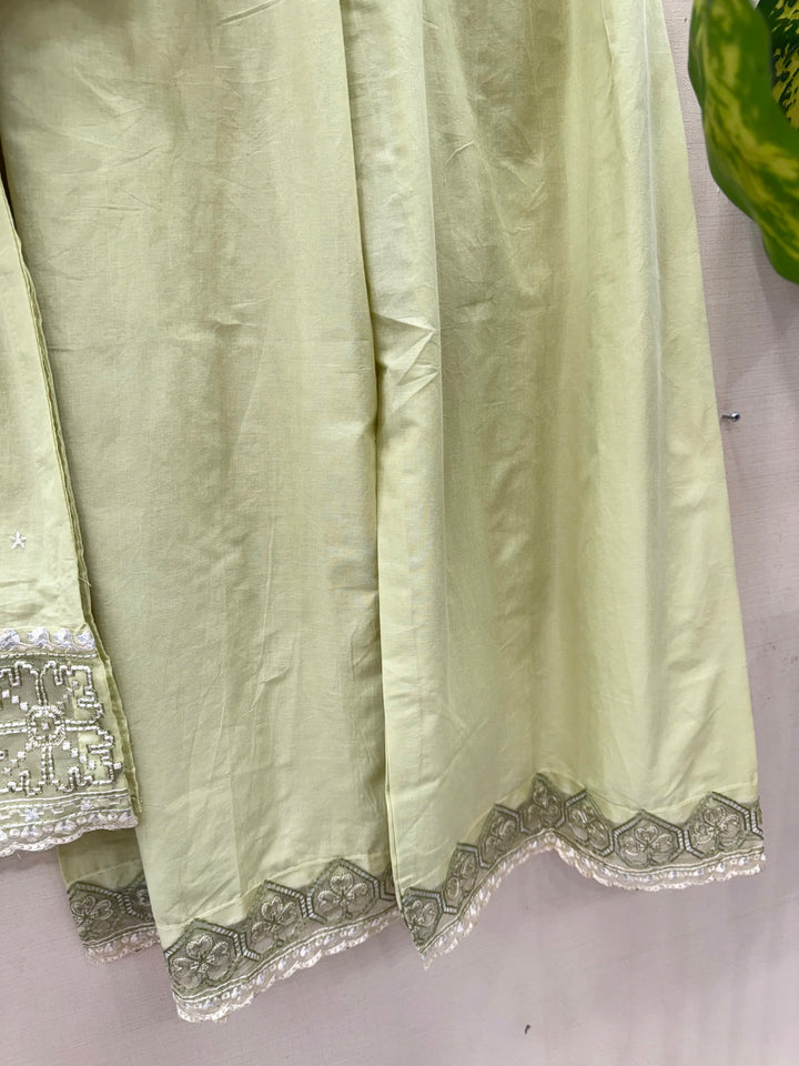 Cotton embroidered suits