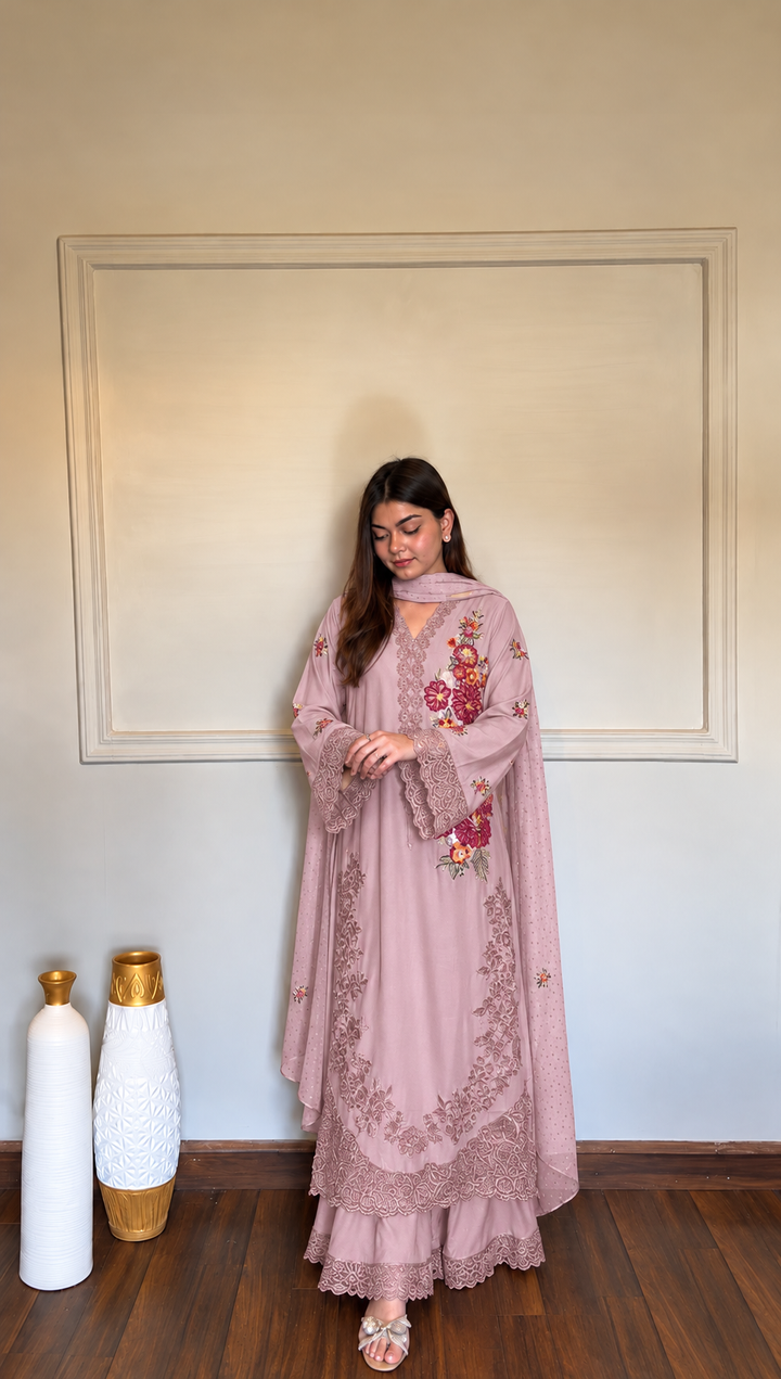 Embroidered long Pakistani suits