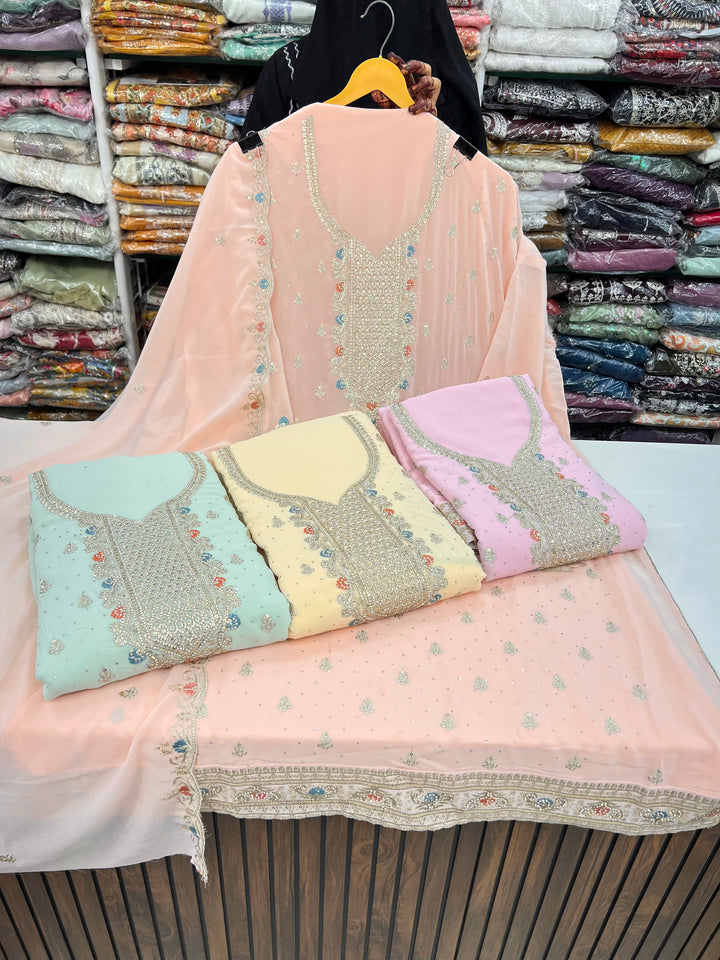 Georgette unstitched suits 1828516