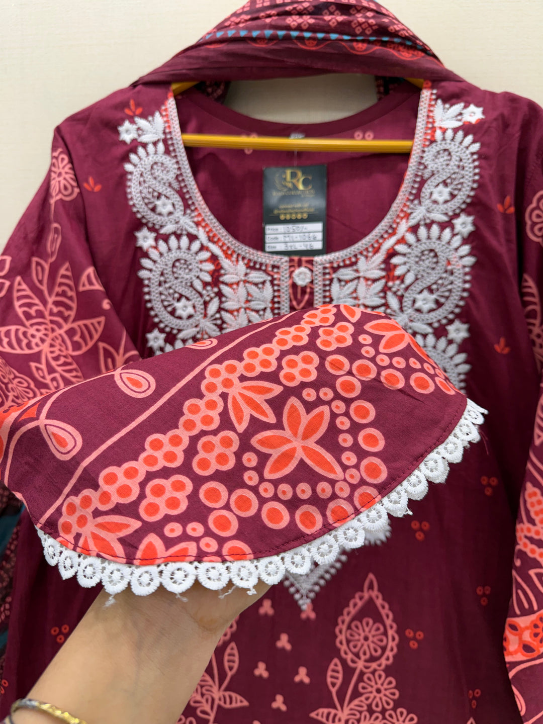 Cotton lakhnawi ready to wear suits