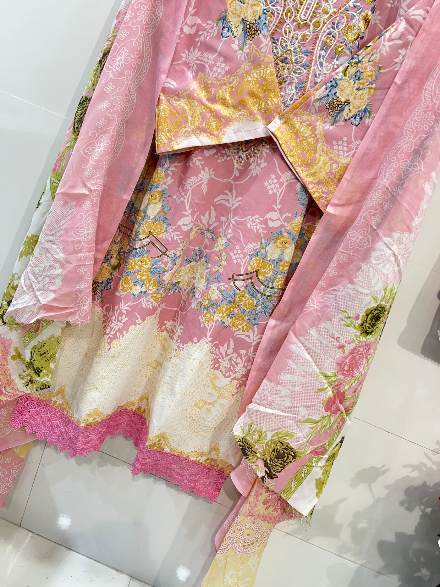 Cotton Embroidered suits 2615