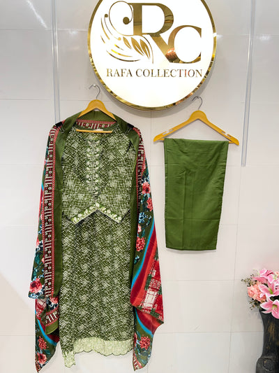 Semi Cotton Patch Work Suits 2346