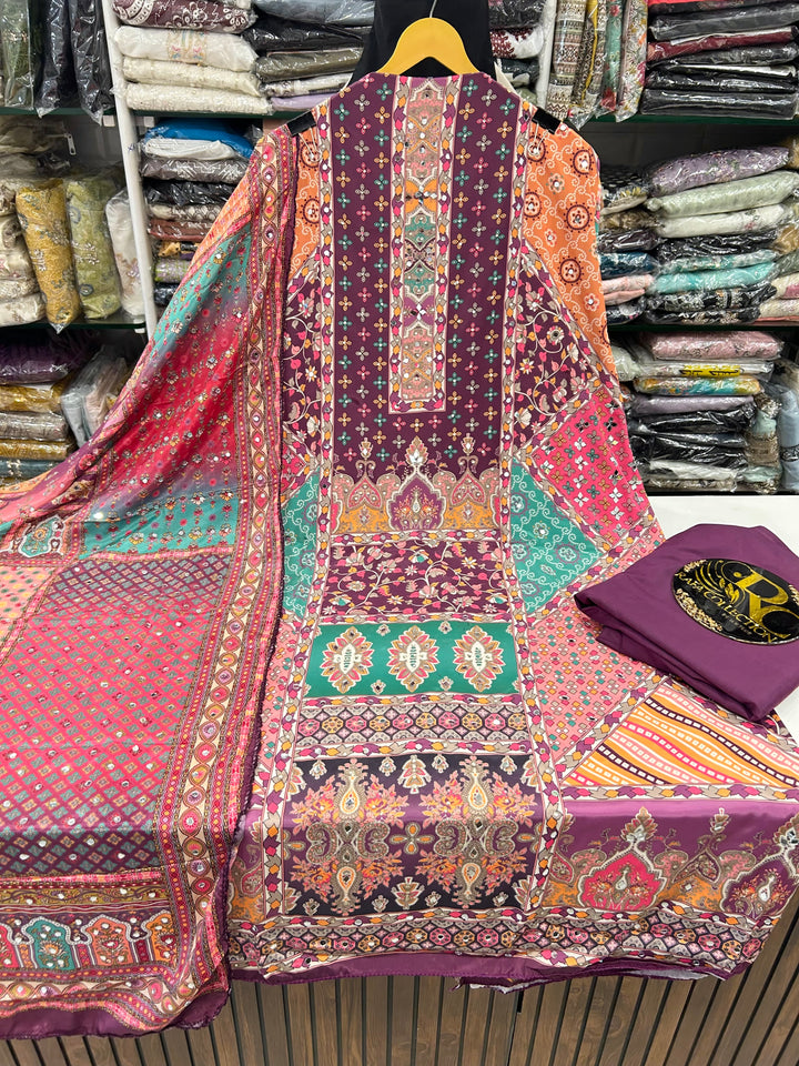 MULTI COLOUR UNSTICH SUIT