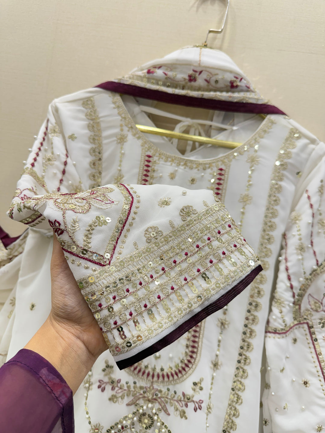 Pakistani pearl work suits
