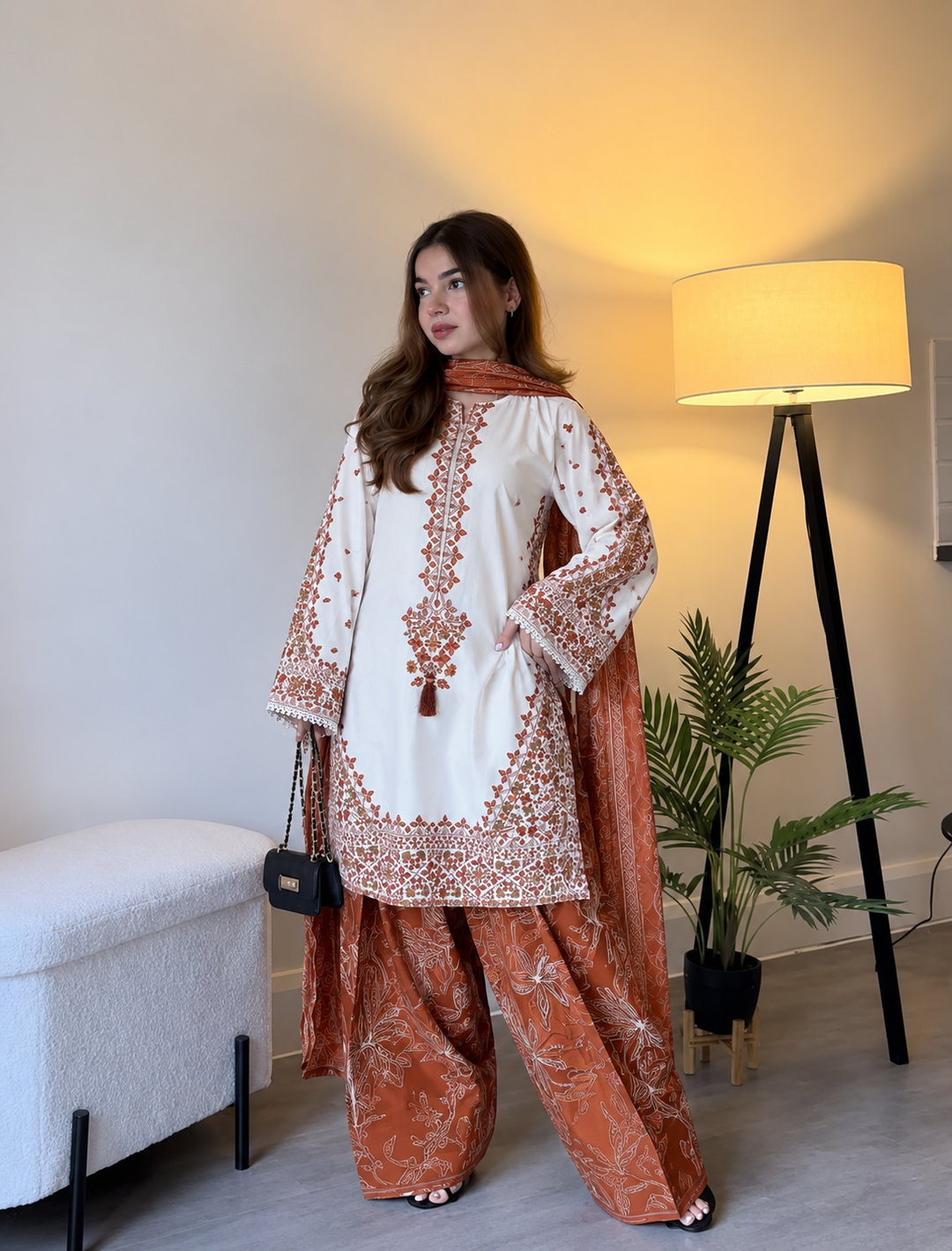 Embroidered Farshi Salwar Suits